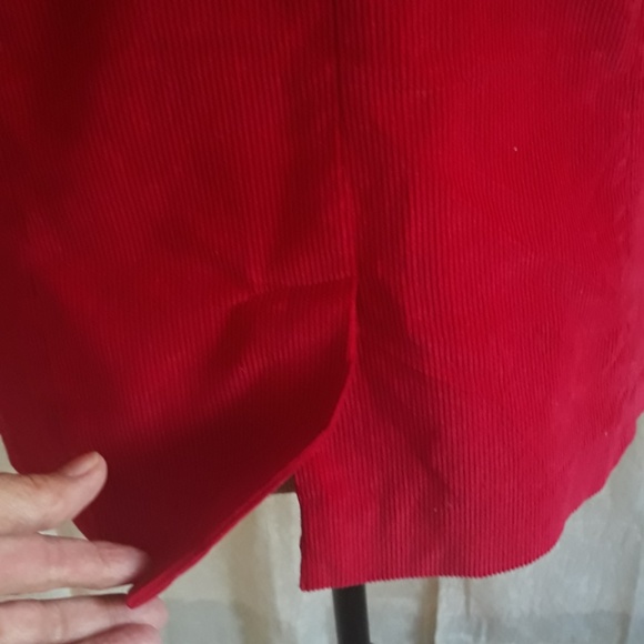 Red Corduroy Classic Single Breasted Women's Lined Blazer Single Button Sz XS - Picture 9 of 15